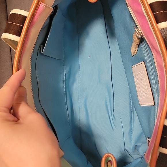Coach Pastel Striped Shoulder Bag - Picture 10 of 12